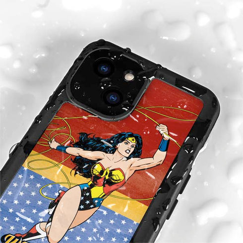 DC Comics Wonder Woman Ready to Fight iPhone 15 Waterproof Case